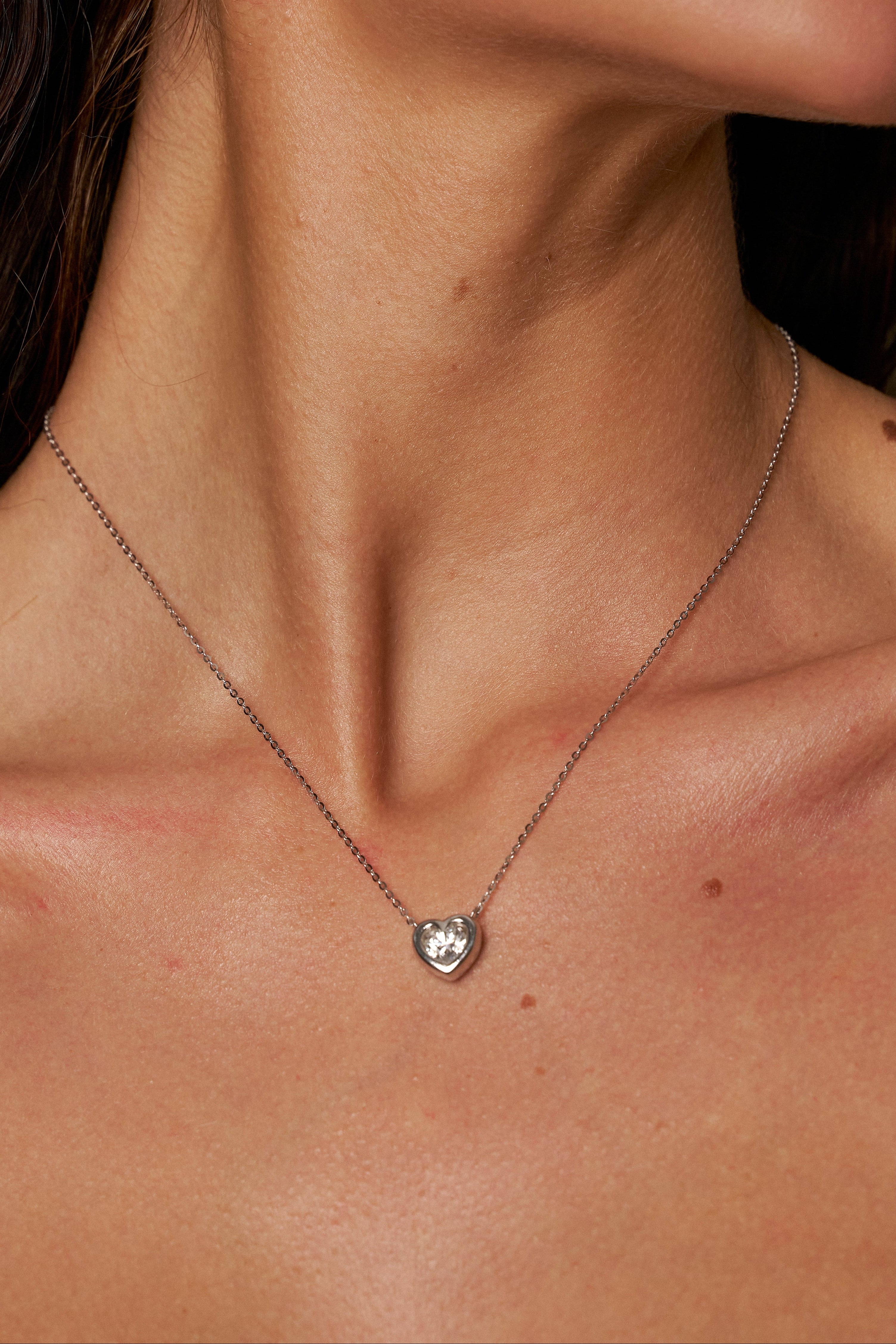 Amora Heart Moissanite Necklace