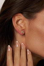 Blossom Shine Moissanite Stud Earrings
