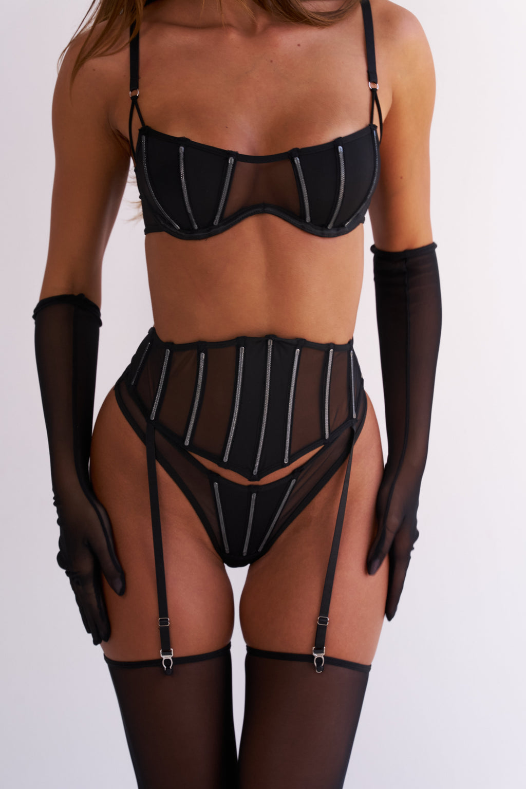 Cataleya Garter Lace Lingerie Set