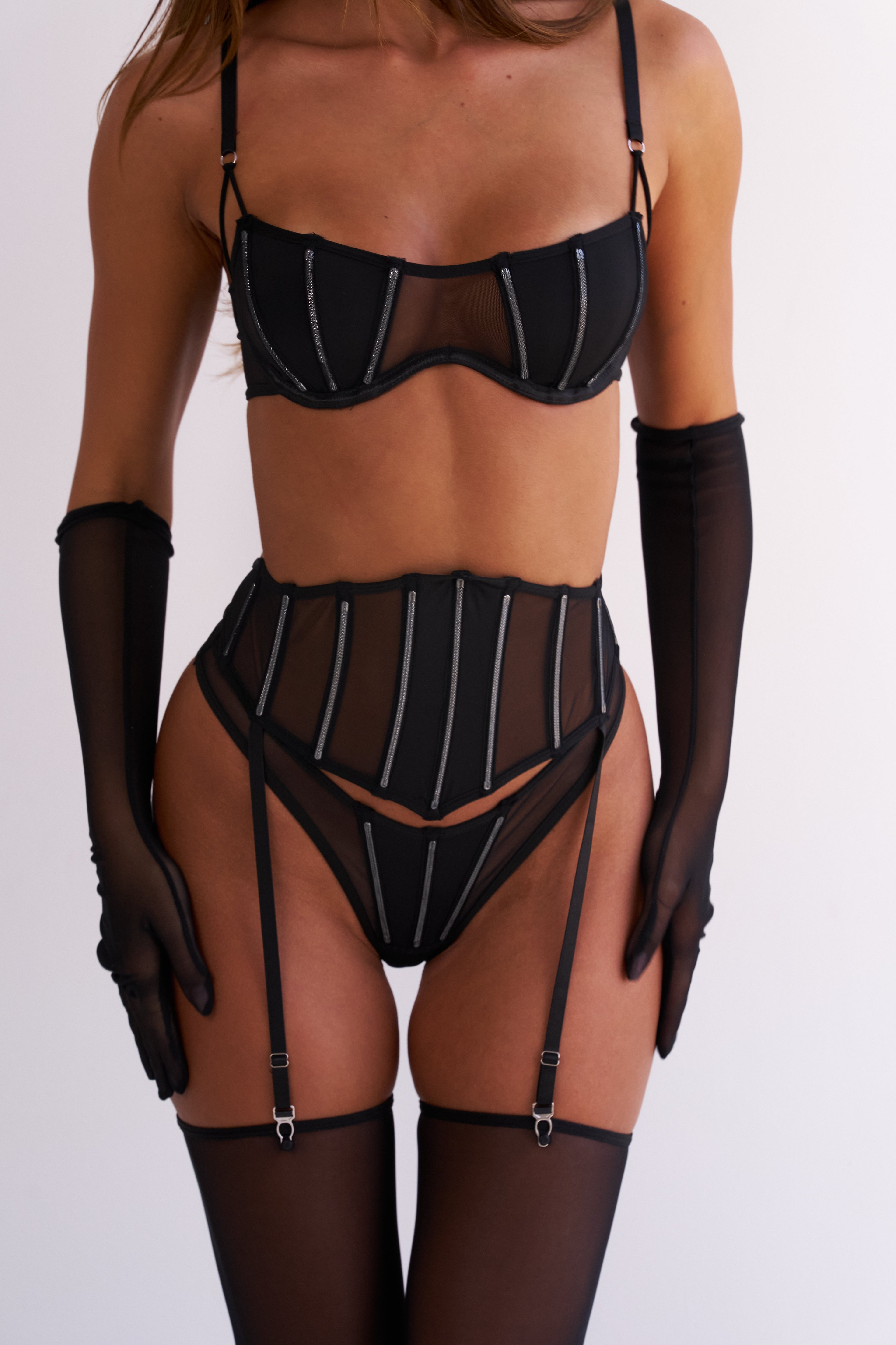 Cataleya Garter Lace Lingerie Set