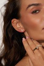 Elara Moissanite Stud Earrings