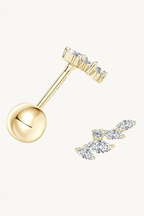 Elara Moissanite Stud Earrings