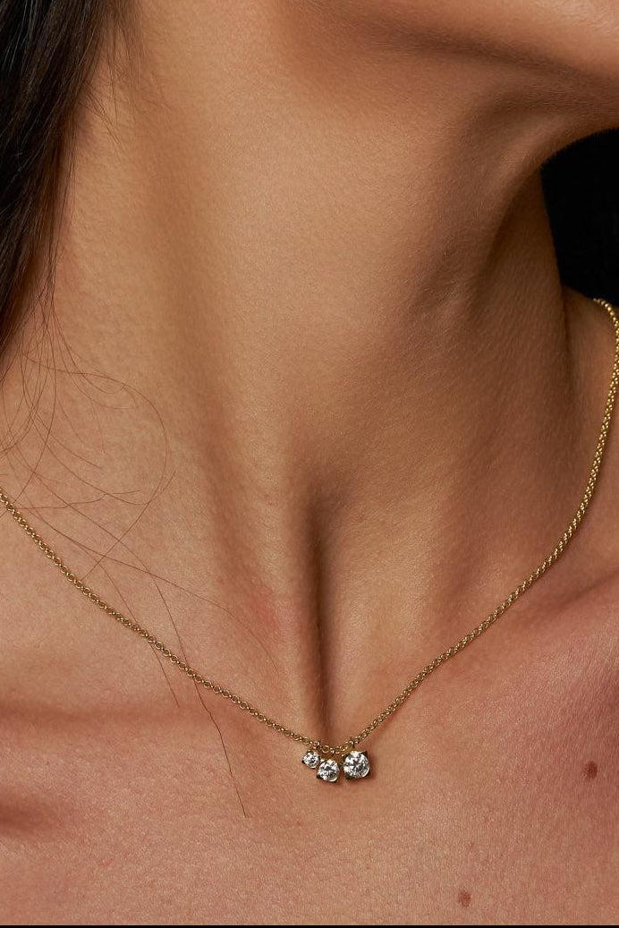 Trinity Spark Moissanite Necklace